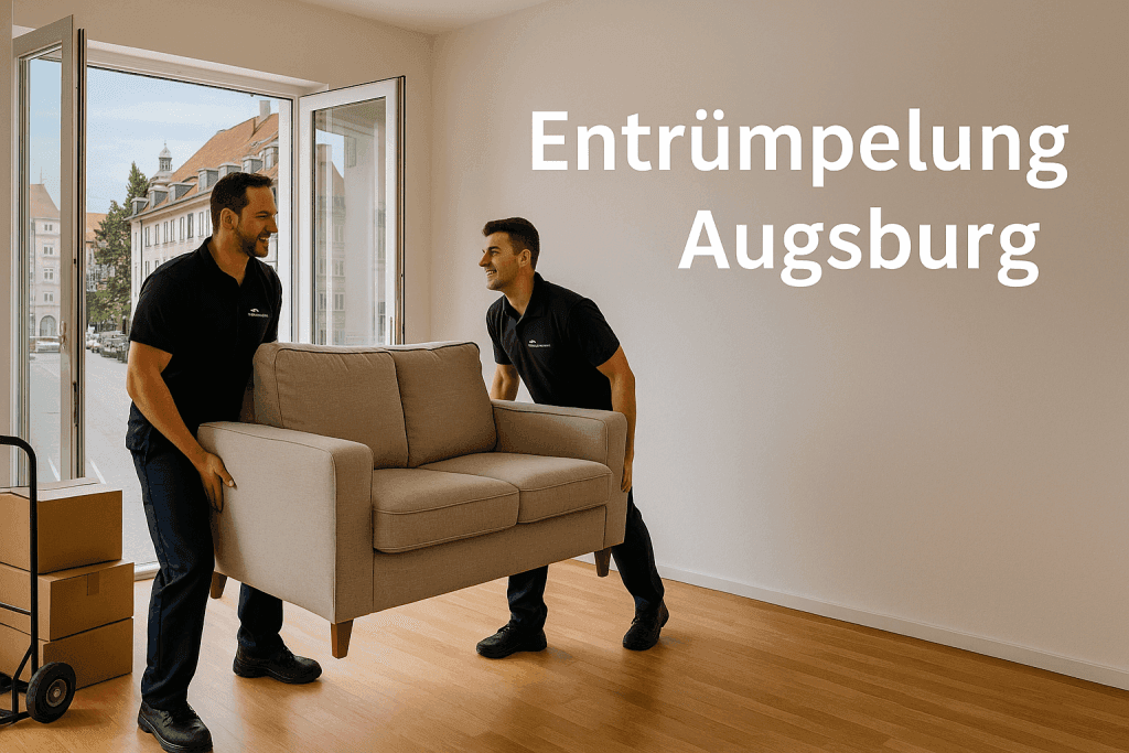 Entrümpelung Augsburg – Team beim Möbelabbau und Transport