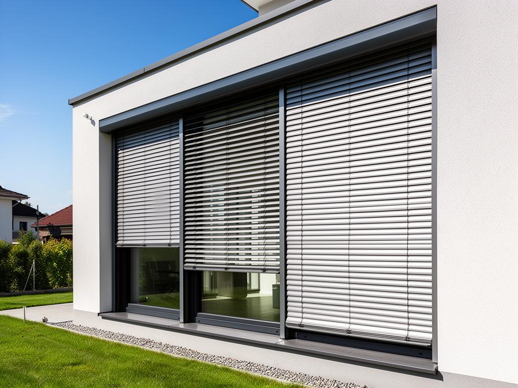 Außenjalousien Augsburg – Raffstore an modernem Haus
